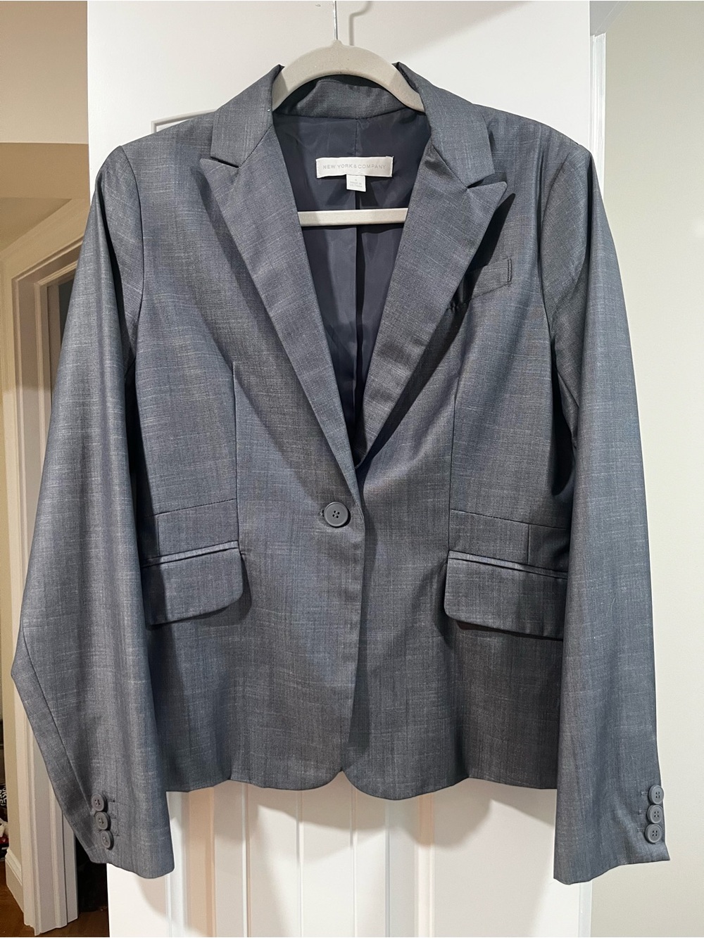 New York & Company Gray Single-Button Women's Blazer